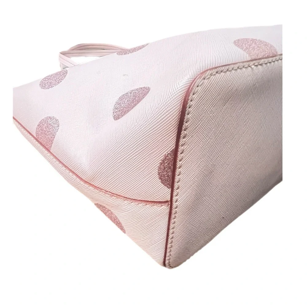 Kate Spade Pink Polka Dot Tote Bag Measurement 14.5 x 5 x 9